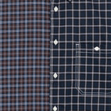 Camicia a quadretti con pannelli in blu Comme des garcons homme - uomo 