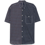 Camicia a quadretti con pannelli in blu Comme des garcons homme - uomo 