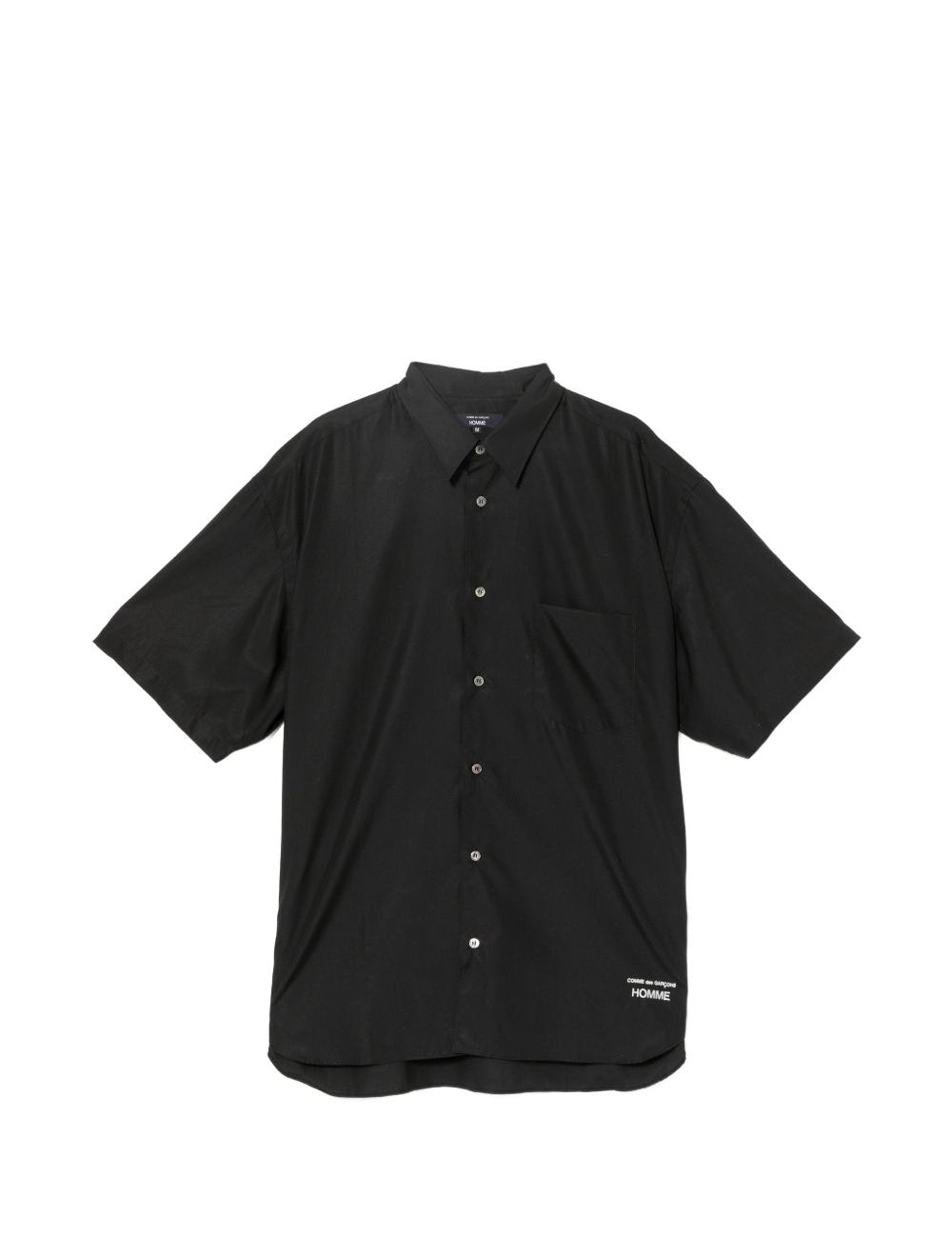 Camicia con logo ricamato in nero COMME DES GARCONS HOMME - uomo 