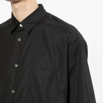 Camicia con logo ricamato in nero COMME DES GARCONS HOMME - uomo 
