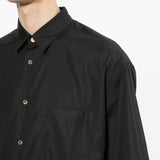 Camicia con logo ricamato in nero COMME DES GARCONS HOMME - uomo 