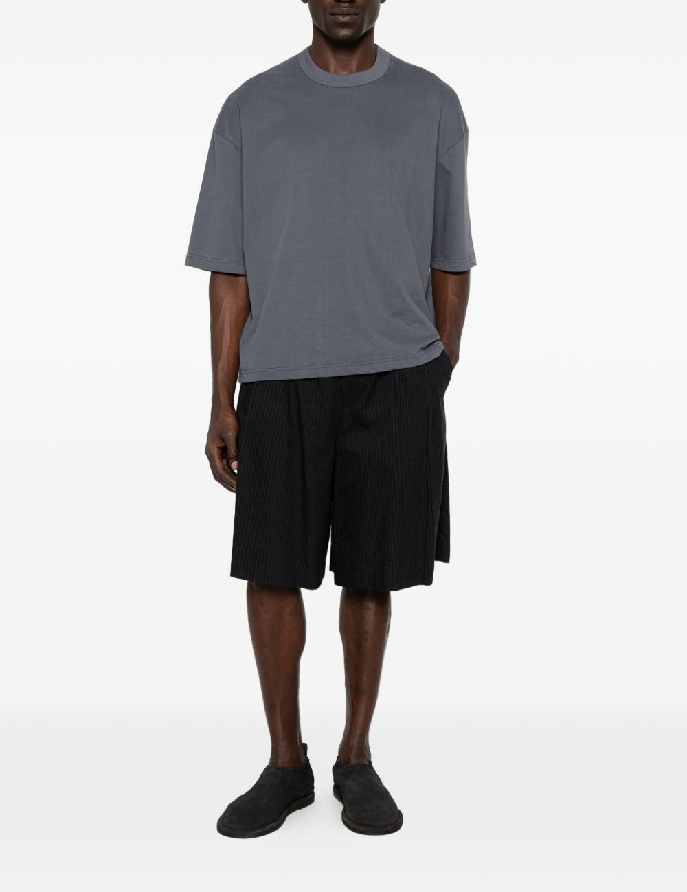 T-shirt a maniche corte con pannelli in grigio Comme des garcons homme - uomo 