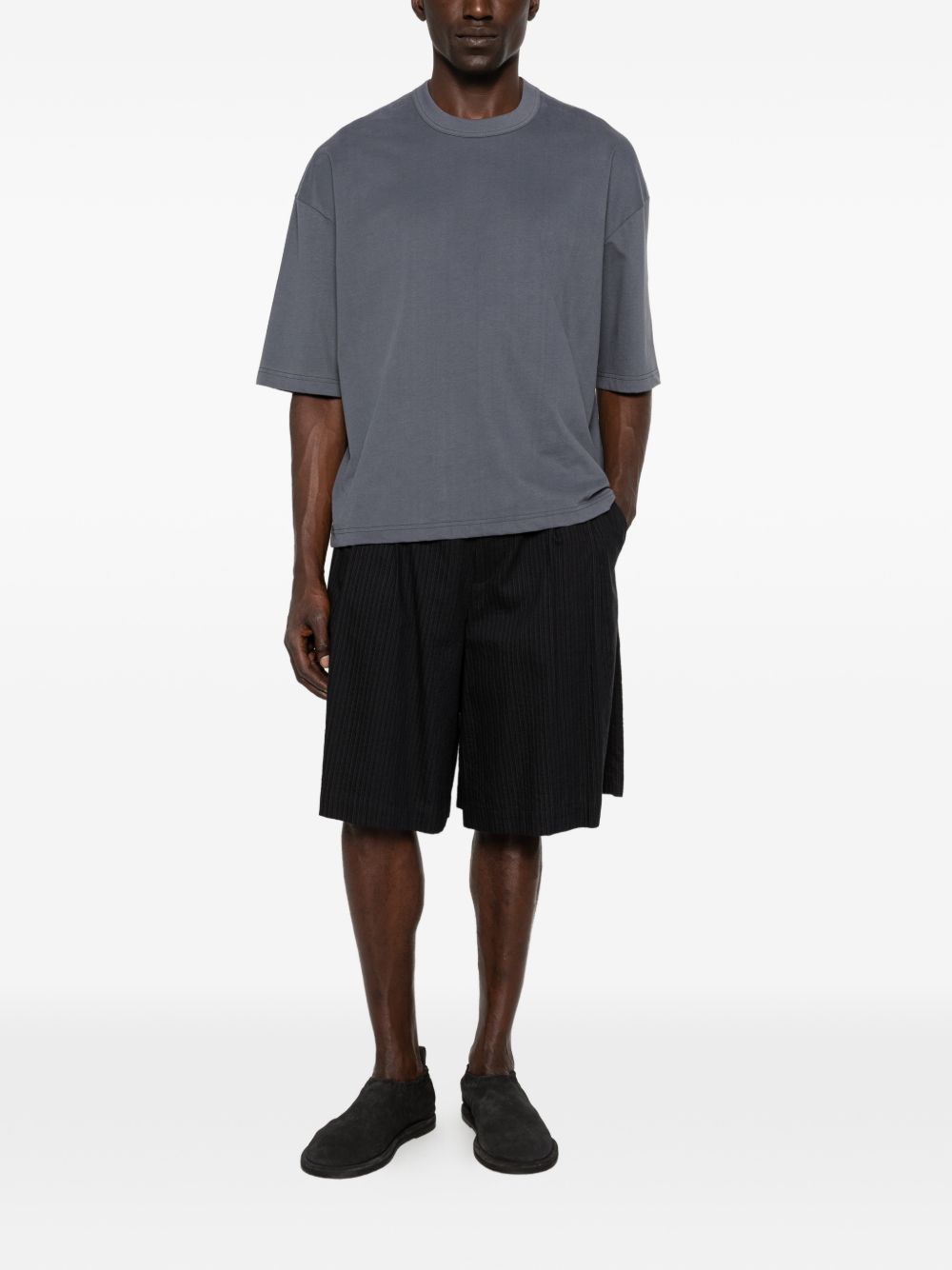 T-shirt a maniche corte con pannelli in grigio Comme des garcons homme - uomo 
