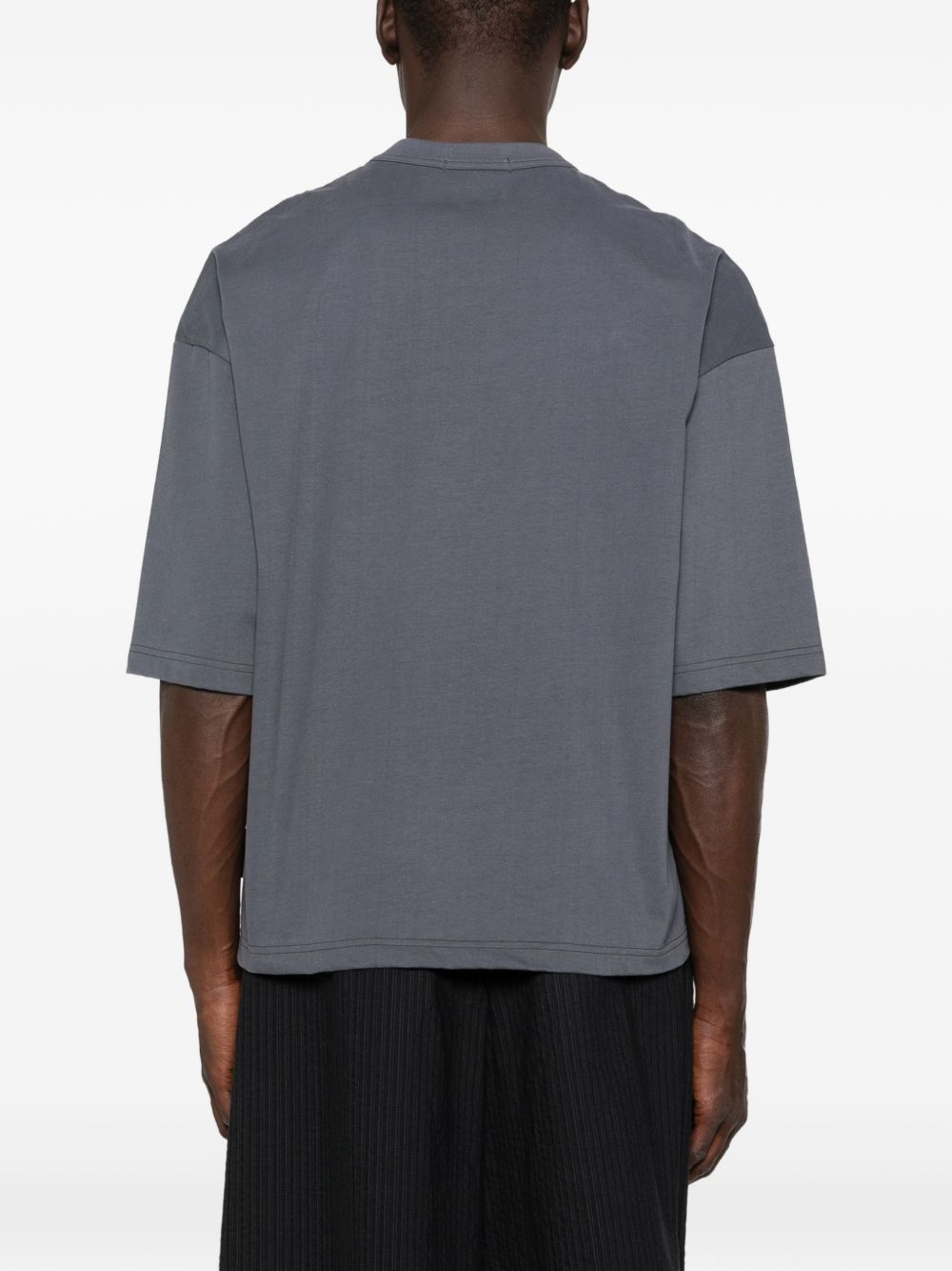 T-shirt a maniche corte con pannelli in grigio Comme des garcons homme - uomo 