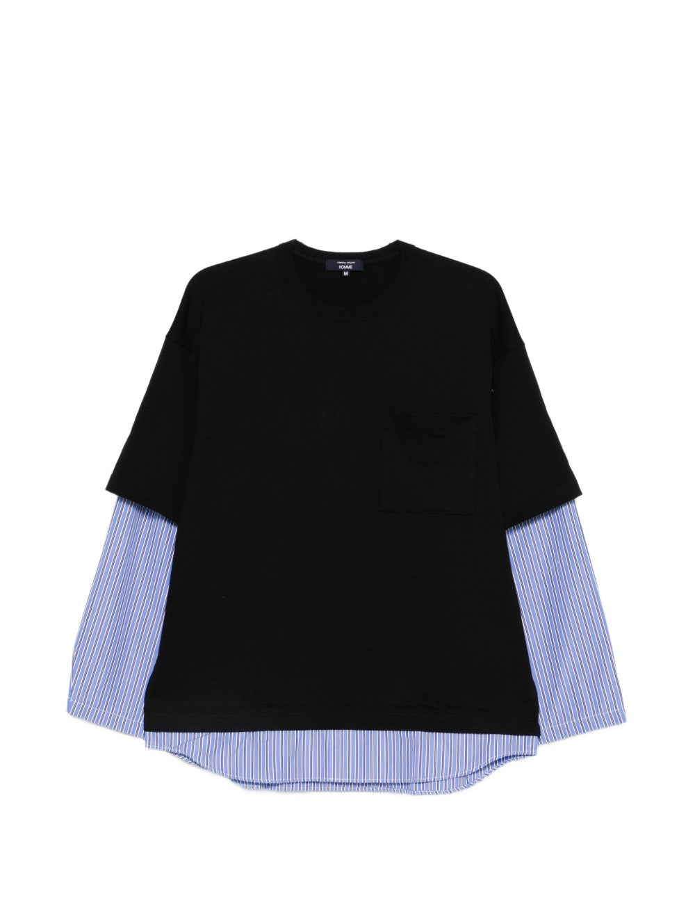 Felpa a strati in nero e blu Comme des garcons homme - uomo 