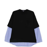 Felpa a strati in nero e blu Comme des garcons homme - uomo 