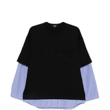 Felpa a strati in nero e blu Comme des garcons homme - uomo 