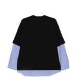 Felpa a strati in nero e blu Comme des garcons homme - uomo 