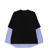 Felpa a strati in nero e blu Comme des garcons homme - uomo 