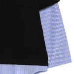 Felpa a strati in nero e blu Comme des garcons homme - uomo 