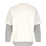 T-shirt a strati in bianco e blu Comme des garcons homme - uomo 