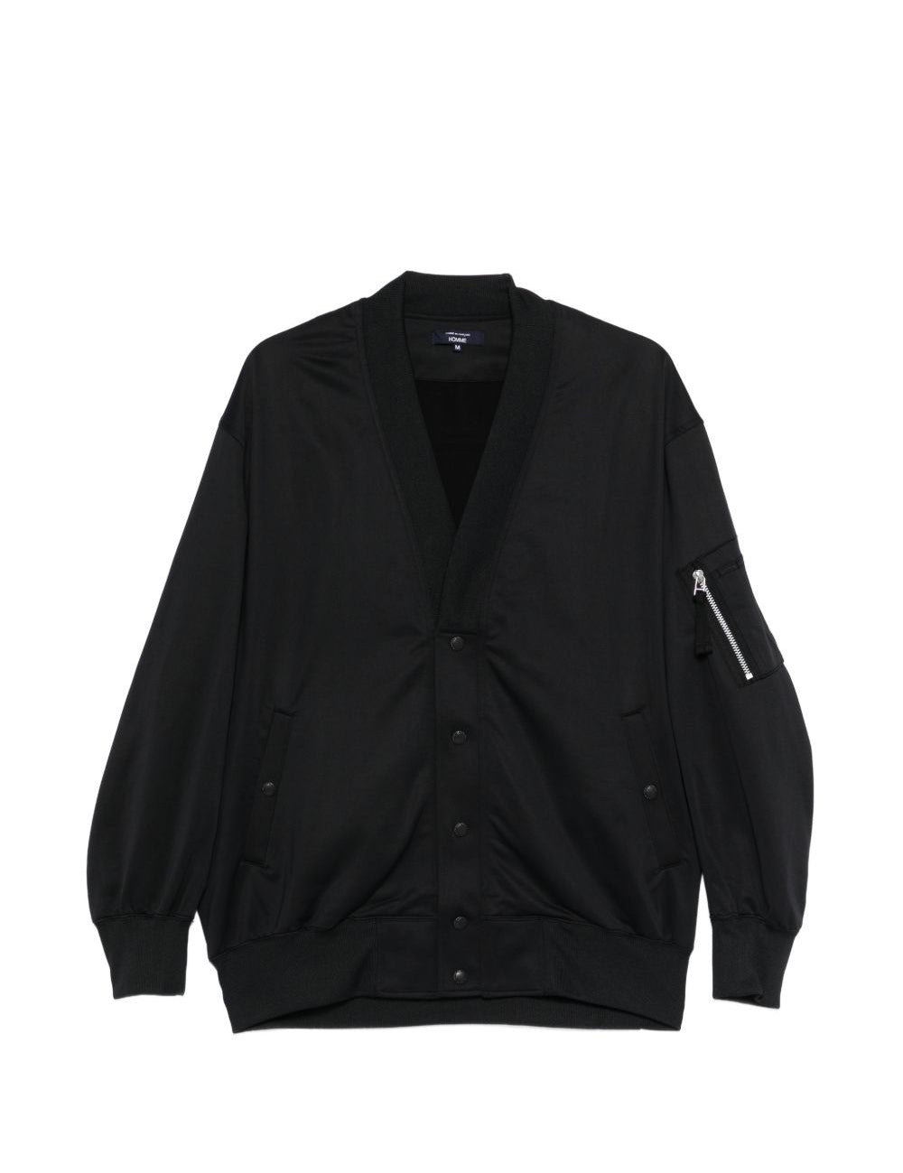 Giacca bomber con scollo a v e zip in nero Comme des garcons homme - uomo 