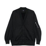 Giacca bomber con scollo a v e zip in nero Comme des garcons homme - uomo 