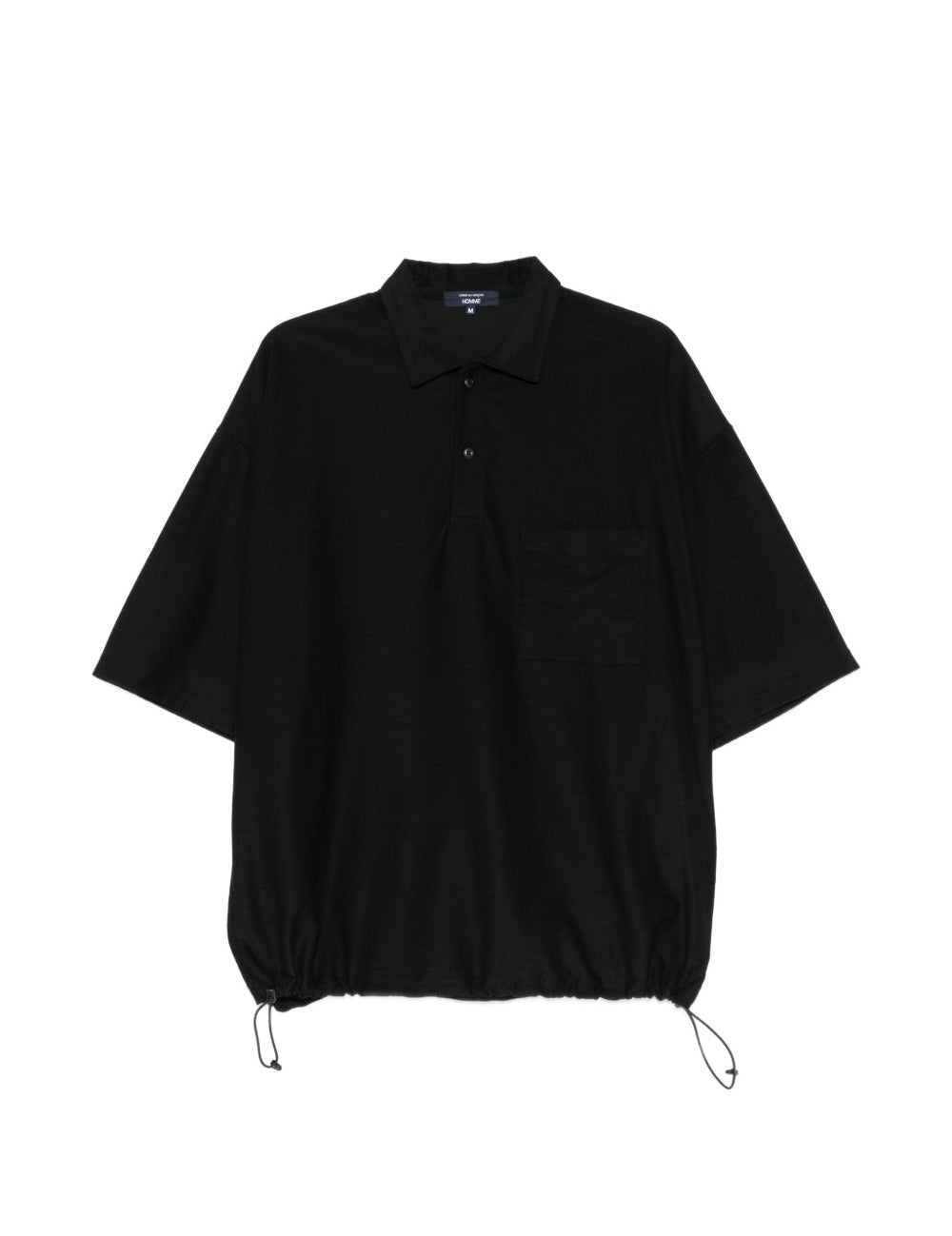 Polo con orlo elasticizzato in nero Comme des garcons homme - uomo 