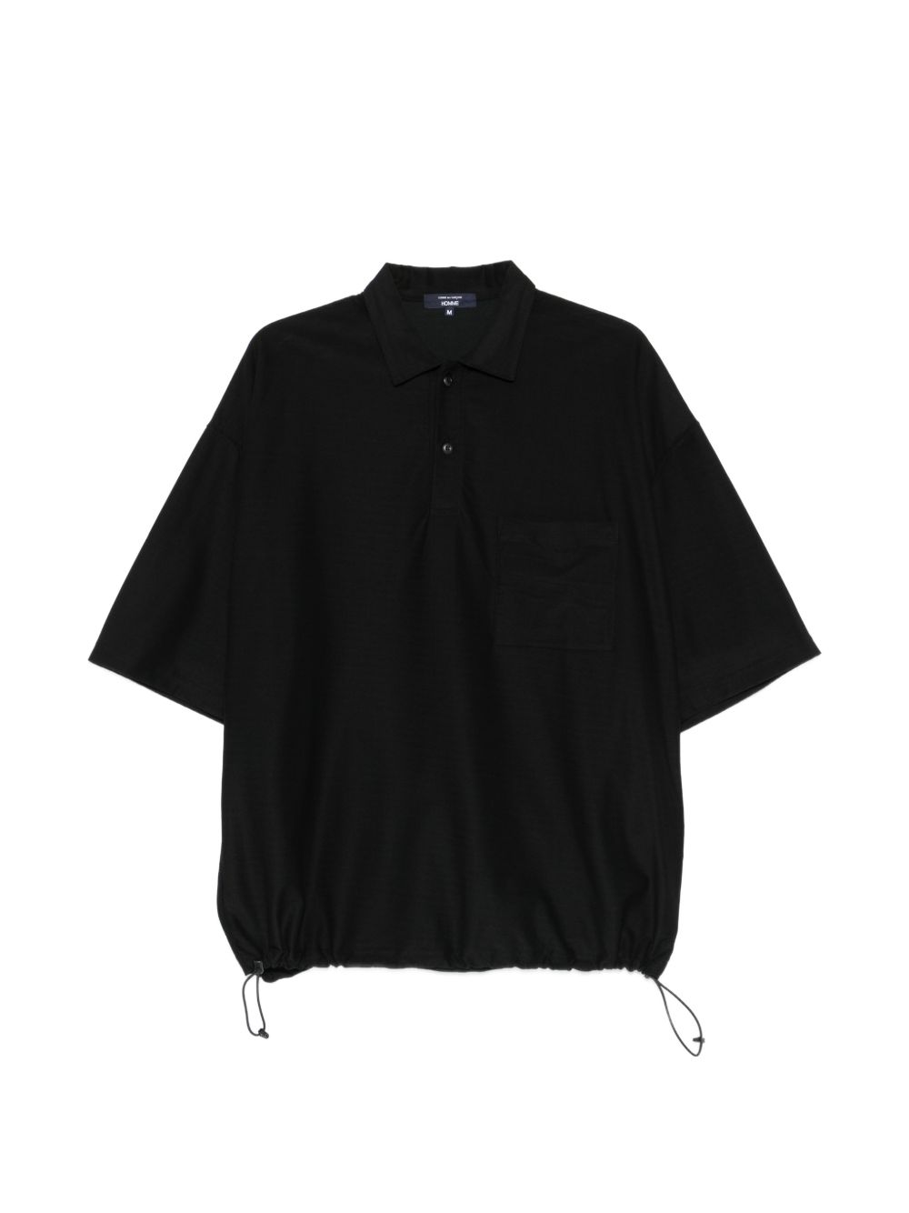 Polo con orlo elasticizzato in nero Comme des garcons homme - uomo 