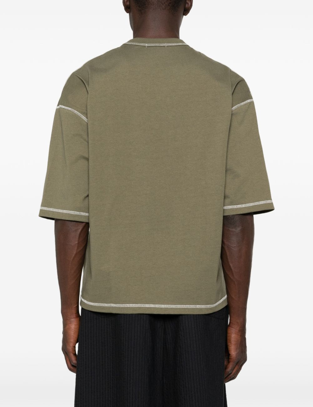 T-shirt con cuciture a contrasto in verde Comme des garcons homme - uomo 