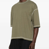 T-shirt con cuciture a contrasto in verde Comme des garcons homme - uomo 