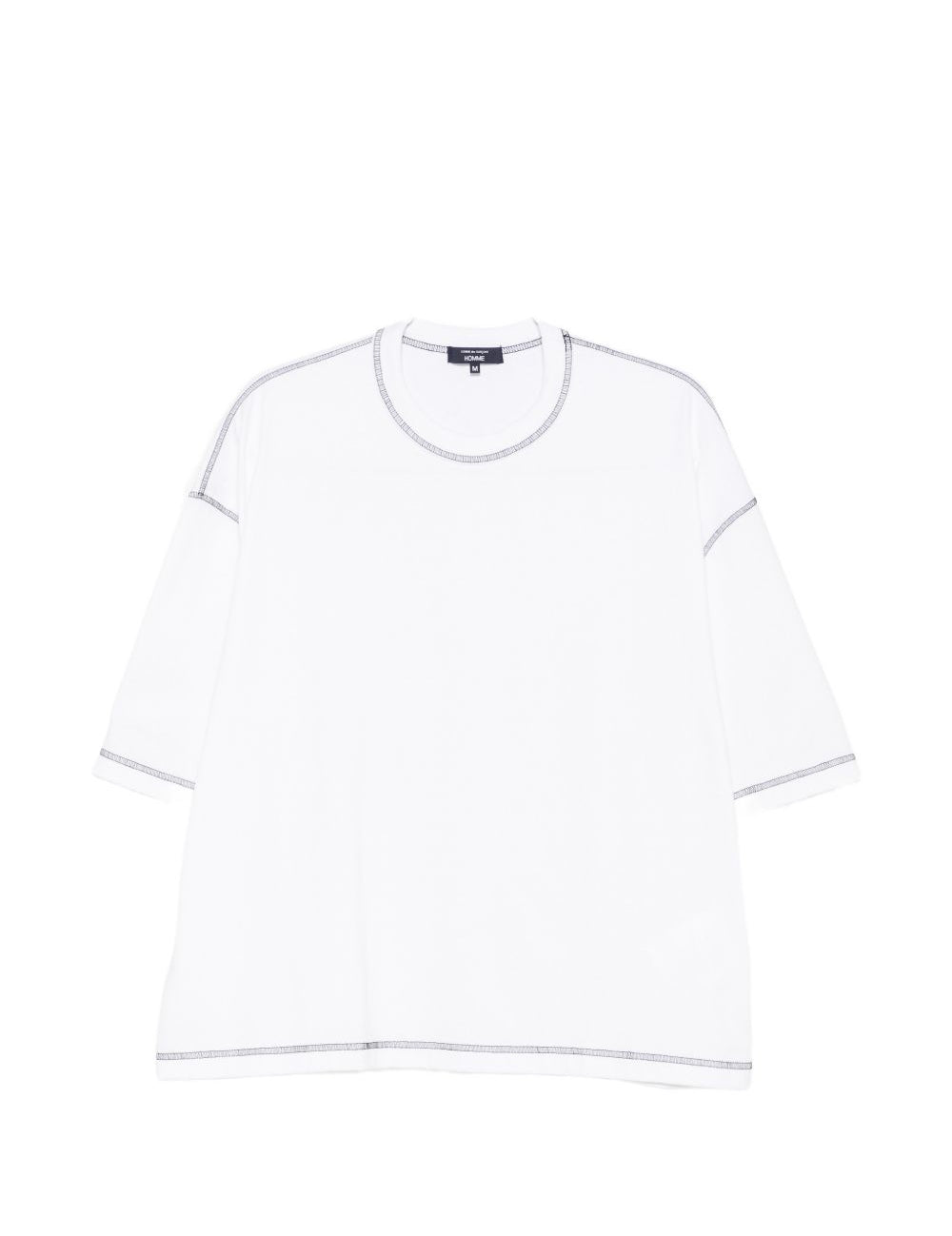 T-shirt dalla vestibilità ampia con cuciture a contrasto in bianco Comme des garcons homme - uomo 