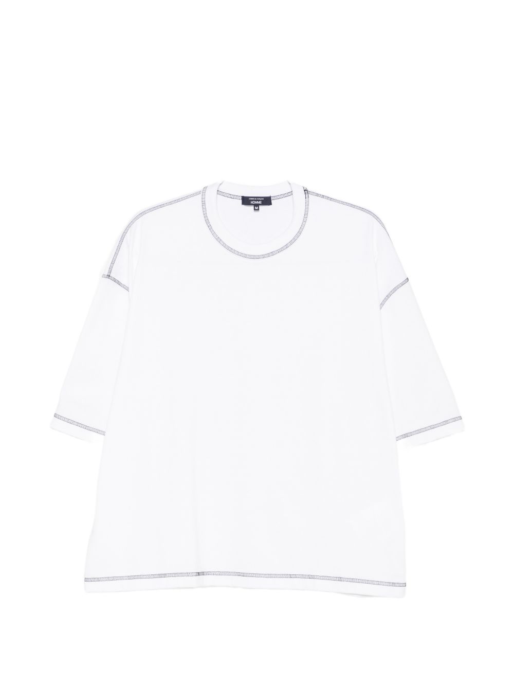 T-shirt dalla vestibilità ampia con cuciture a contrasto in bianco Comme des garcons homme - uomo 