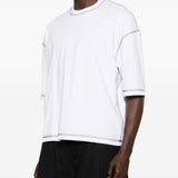 T-shirt dalla vestibilità ampia con cuciture a contrasto in bianco Comme des garcons homme - uomo 