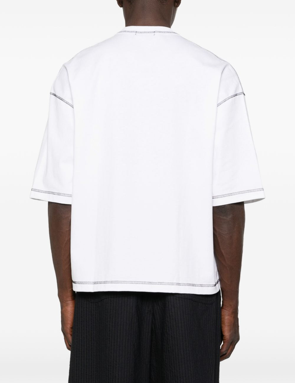 T-shirt dalla vestibilità ampia con cuciture a contrasto in bianco Comme des garcons homme - uomo 