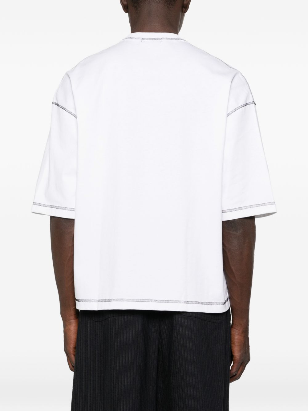 T-shirt dalla vestibilità ampia con cuciture a contrasto in bianco Comme des garcons homme - uomo 