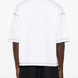 T-shirt dalla vestibilità ampia con cuciture a contrasto in bianco Comme des garcons homme - uomo 