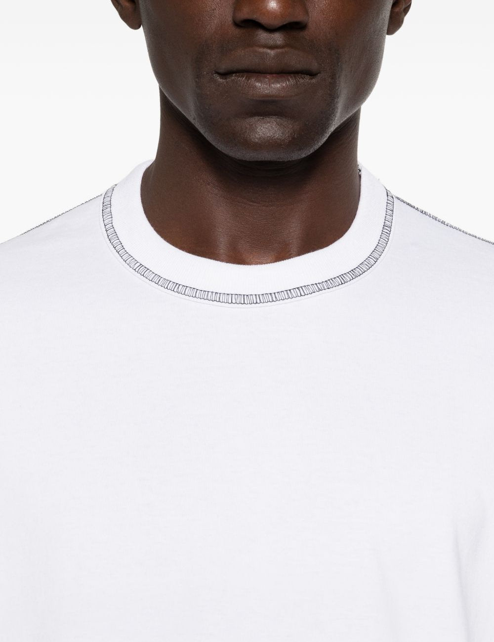 T-shirt dalla vestibilità ampia con cuciture a contrasto in bianco Comme des garcons homme - uomo 