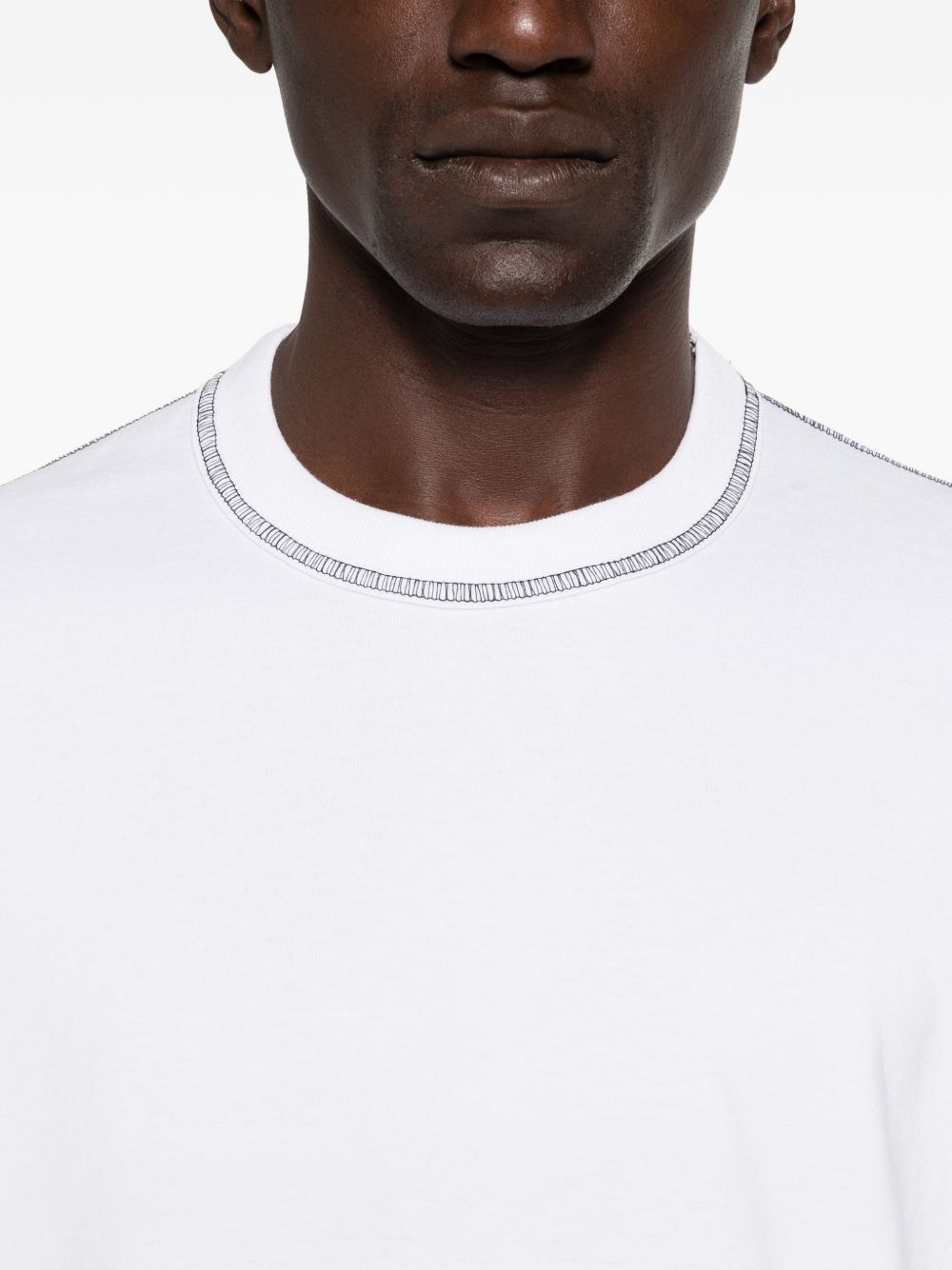 T-shirt dalla vestibilità ampia con cuciture a contrasto in bianco Comme des garcons homme - uomo 