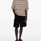 T-shirt a righe con taschino sul petto in beige Comme des garcons homme - uomo 