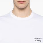 T-shirt con logo in bianco Comme des garcons homme - uomo 