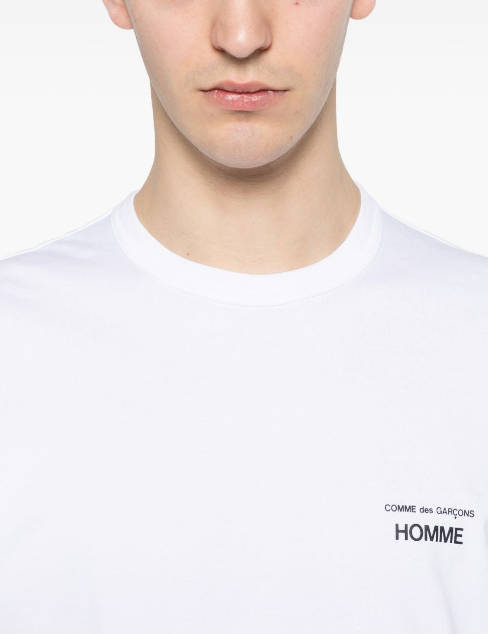 T-shirt con logo in bianco Comme des garcons homme - uomo 
