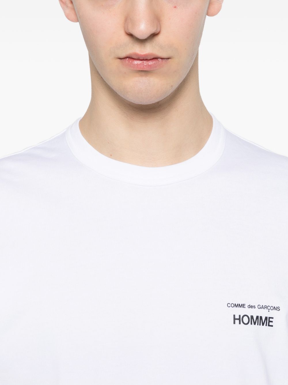 T-shirt con logo in bianco Comme des garcons homme - uomo 
