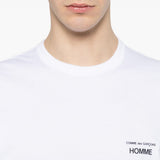 T-shirt con logo in bianco Comme des garcons homme - uomo 