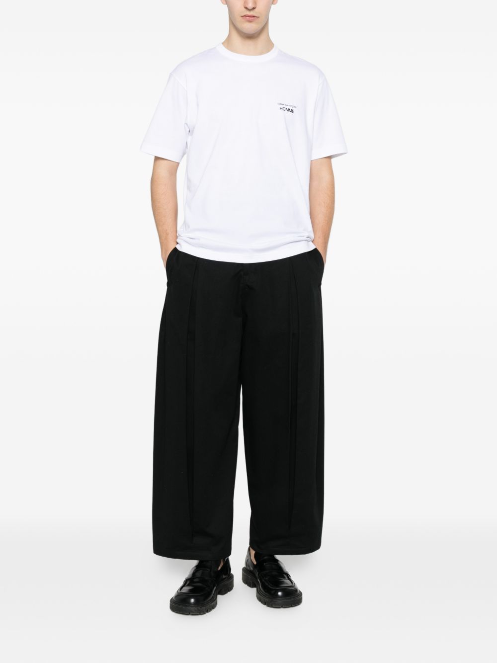 T-shirt con logo in bianco Comme des garcons homme - uomo 