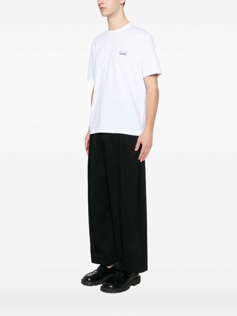 T-shirt con logo in bianco Comme des garcons homme - uomo 