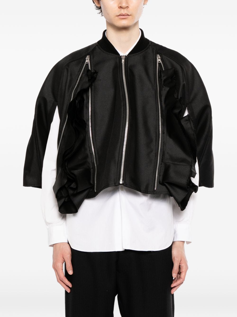 Giacca crop con zip in nero Comme des garcons homme plus - uomo 
