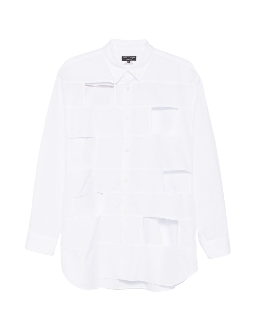 Camicia con cut-out in bianco Comme des Garçons Homme Plus - uomo 