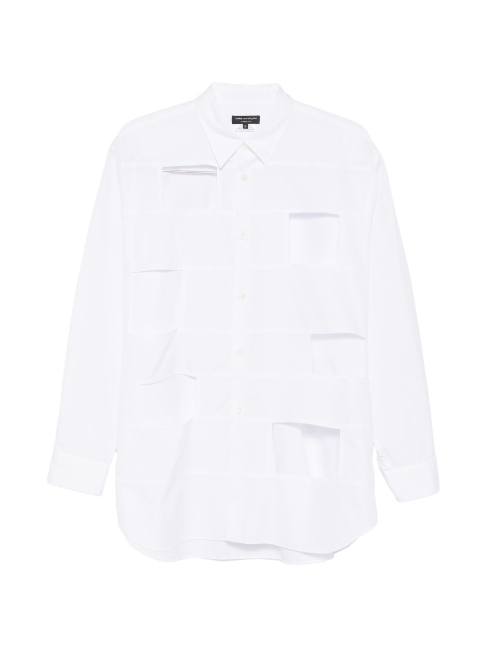 Camicia con cut-out in bianco Comme des Garçons Homme Plus - uomo 