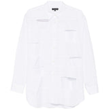 Camicia con cut-out in bianco Comme des Garçons Homme Plus - uomo 