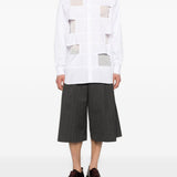 Camicia con cut-out in bianco Comme des Garçons Homme Plus - uomo 