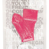 Calzini con dettaglio a coste in rosa <BR/> 