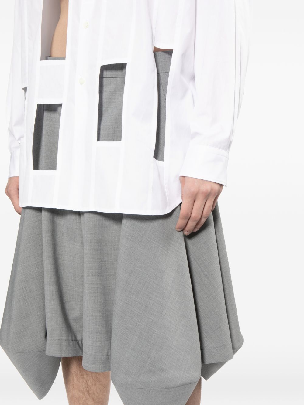 Bermuda con risvolto in grigio COMME DES GARCONS HOMME PLUS - uomo 
