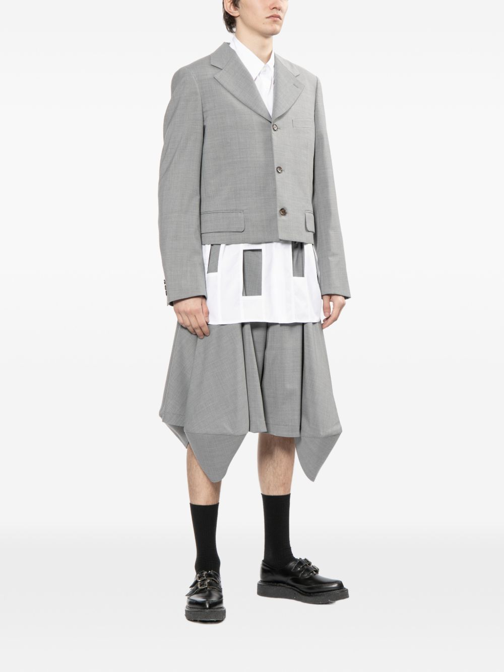 Bermuda con risvolto in grigio COMME DES GARCONS HOMME PLUS - uomo 