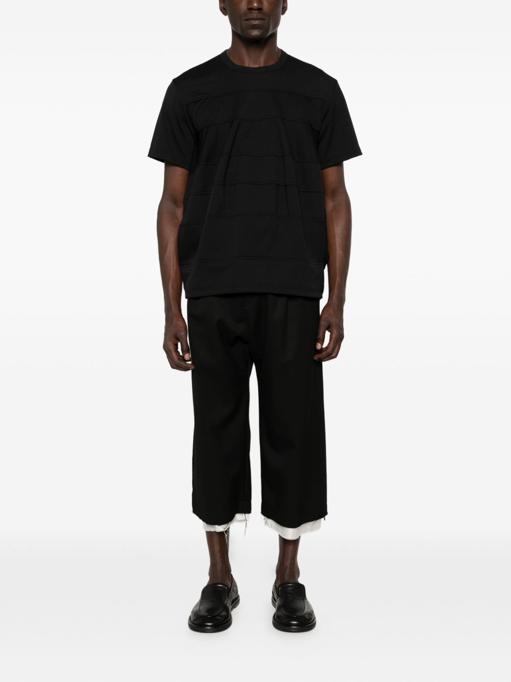 T-shirt girocollo a pannelli in nero Comme des garcons homme plus - uomo 