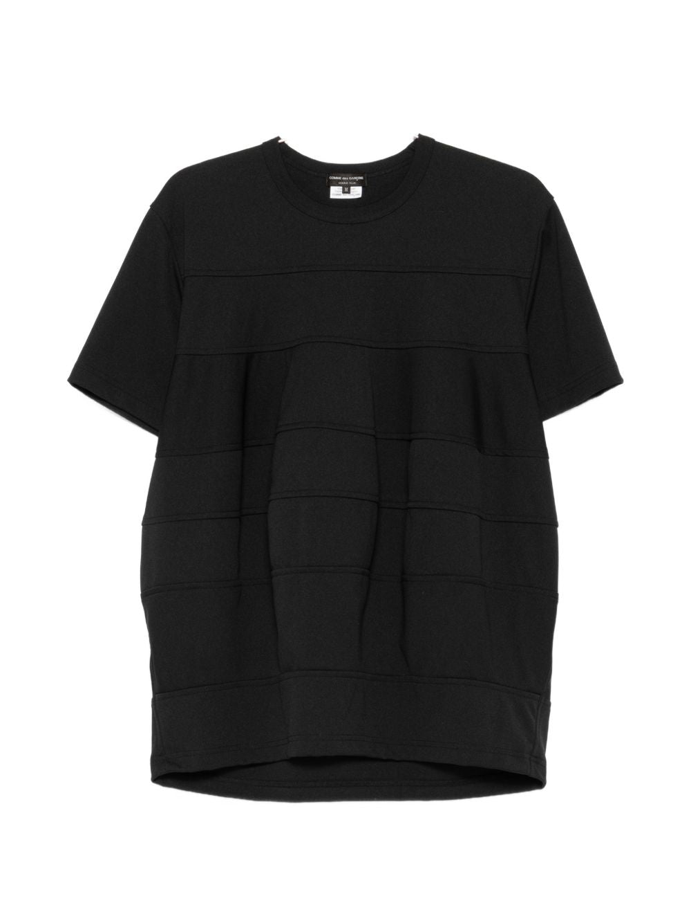 T-shirt girocollo a pannelli in nero Comme des garcons homme plus - uomo 