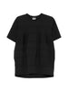 Comme des Garçons Homme Plus - Men's Black Paneled Crew Neck T-Shirt