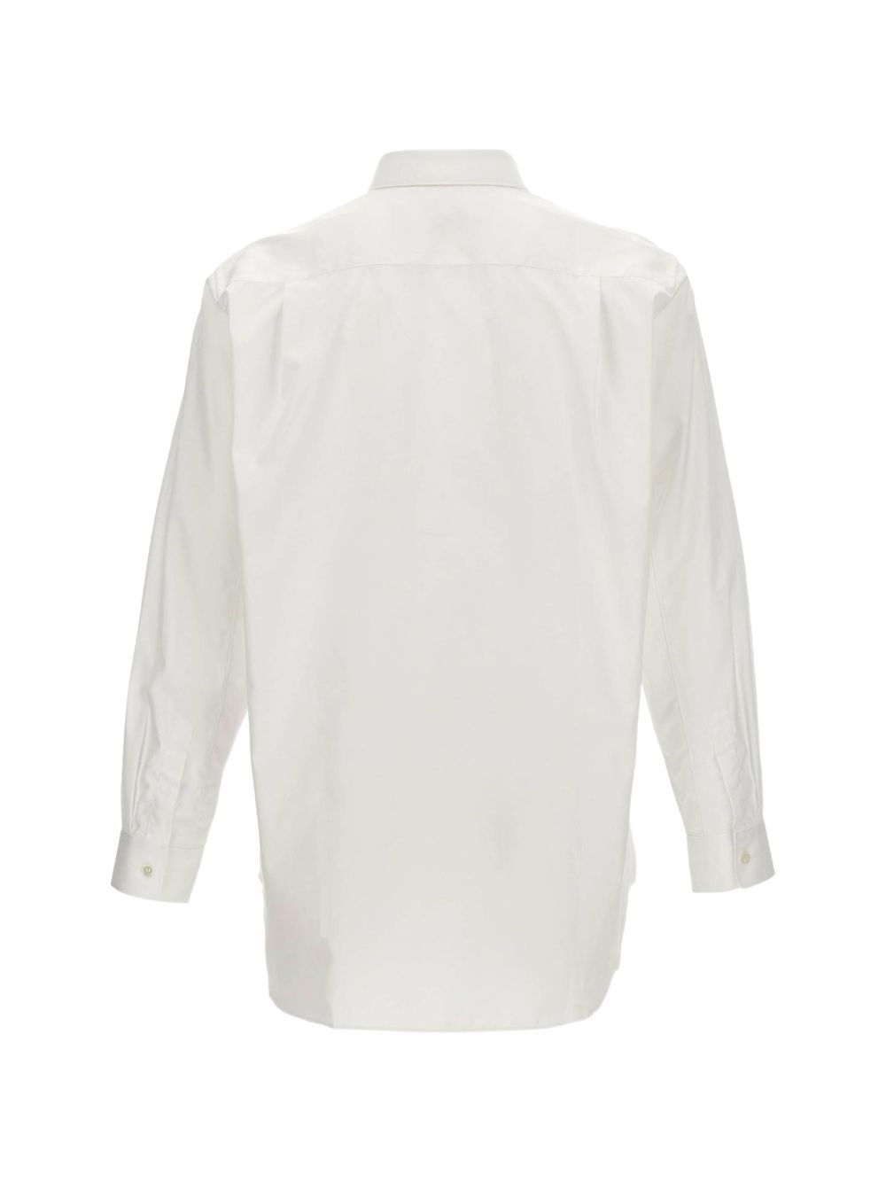 Camicia a maniche lunghe con ricamo in bianco Comme des garcons play - uomo 