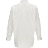 Camicia a maniche lunghe con ricamo in bianco Comme des garcons play - uomo 