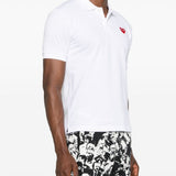 Polo con applicazione in bianco Comme des garcons play - uomo 